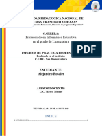 INFORME DE PRÁCTICA DOCENTE Alejandro Rosales