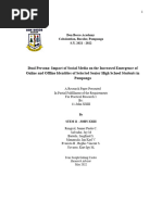 Dual Persona: Impact of Social Media On The Increased Emergence of Online and Offline Identities of Selected Senior High School Students in Pampanga