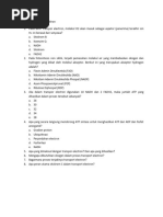 Latihan Soal Transpor Elektron