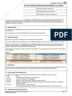 Post Anaesthetic Care Unit (PACU) Opioid Administration For Adults