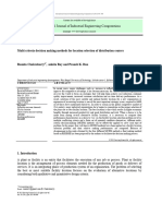 Multi Criteria Decision Making Methods For Locatio