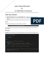 Static Data Member and Static Data Function