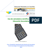 Uso de La Calculadora Cientifica para La Educacion Secundaria