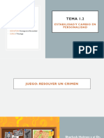 Tema 1.2 - Estabilidad y Cambio en Personalidad