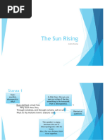 The Sun Rising Poem Analysis 