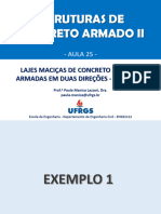 Aula 25 - Lajes Armadas em Duas Direções - Exemplos (Parte 9)