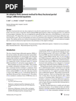 An Adaptive Finite Element Method For Riesz Fractional Partial Integro Differential Equations