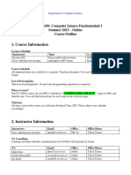 CS 1026A 650 Outline