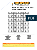 Sopa de Letras de Alicia en El Pais de Las Maravillas