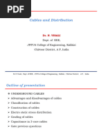 Cables and Distribution: Dept. of EEE, JNTUA College of Engineering, Kalikiri Chittoor District, A P, India