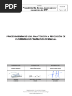 3 - Procedimiento de Uso, Mantención y Reposición de EPP.