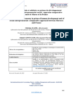 L'économie Sociale Et Solidaire Au Prisme Du Développement Humain Et de L'entrepreneuriat Social