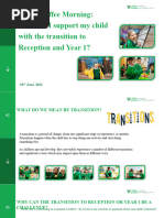 EYFS Coffee Morning Transitions