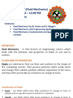 Lecture 1 Introduction Properties of Fluids