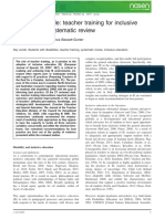 Making The Grade: Teacher Training For Inclusive Education: A Systematic Review