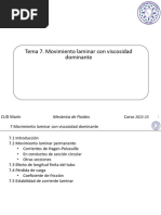 Tema 7. Movimiento Laminar Con Viscosidad Dominante Formulario