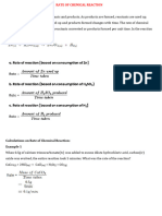 2.2.4 Rate of Chemical Reaction