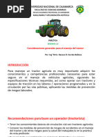 Práctica, Semana 10 - Consideraciones para El Manejo Del Tractor