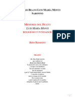 Memoria Del Beato Luis María Monti - Religioso y Fundador