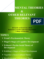 Developmental Theories and Other Relevant Theories