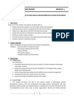 Assignment Module For Chapter 1. The Systems Analyst and Information Systems Development