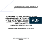 Bid Ref. No. DENR-CO-2021-009 Repair and Rehab of 3rd Flr. Roofing