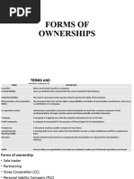 FORMS OF OWNERSHIPS - PPTM