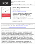 Relationship Between Employee Engagement and OCB (Suthinee and Barlett 2012)