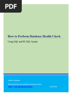 How To Perform DBHealth Checkwith SQLScripts