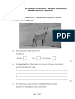 6.2 Inheritance Variation and Evolution Variation and Evolution Standard Demand Qs