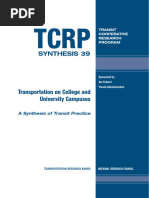 Transportation On College and University Campus