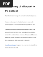 The Journey of A Request To The Backend