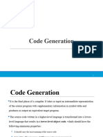 Code Generation 5th Year Computer Science Course