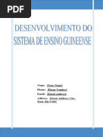 Desenvolvimento Do Sistema Educativo Guinea Bissau