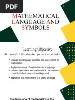 Week 3. Mathematical Language and Symbols