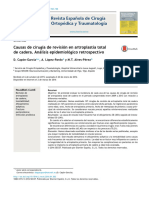 Causas de Cirugía de Revisión en Artroplastia Total de Cadera. Análisis Epidemiológico Retrospectivo