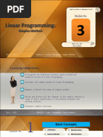 Module No.: July 2, 2021 Module 3: Linear Programming: Simplex Method