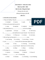 Grade 6-Mid 1st Semester Test