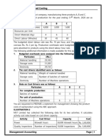 Module 4. Activity Based Costing (Questions)