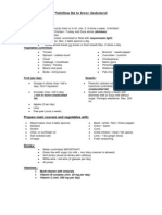 Nutrition List To Lower Cholesterol