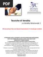 Tecniche Di Vendita