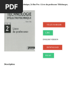 Technologie D'électrotechnique, 2e Bac Pro: Livre Du Professeur Télécharger, Lire PDF