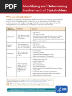 Identifying and Determining Stakeholders