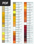 Códigos y Nombres de Los Colores