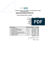 Analisis de Precio Lineal de Tubería