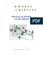 Memoria Descriptiva - Instalaciones Sanitarias