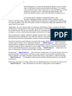 PHD Thesis in Health Informatics