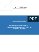 Instructivo Llenar Declaración Jurada Renta Persona Natural