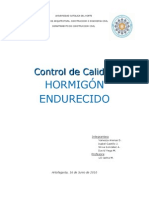 Control de Calidad Hormigon Endurecido