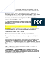 Aula 01 - Conceito, Diferença Entre Direito Penal X Criminologia X Política Criminal, Métodos, Objeto, Classificações